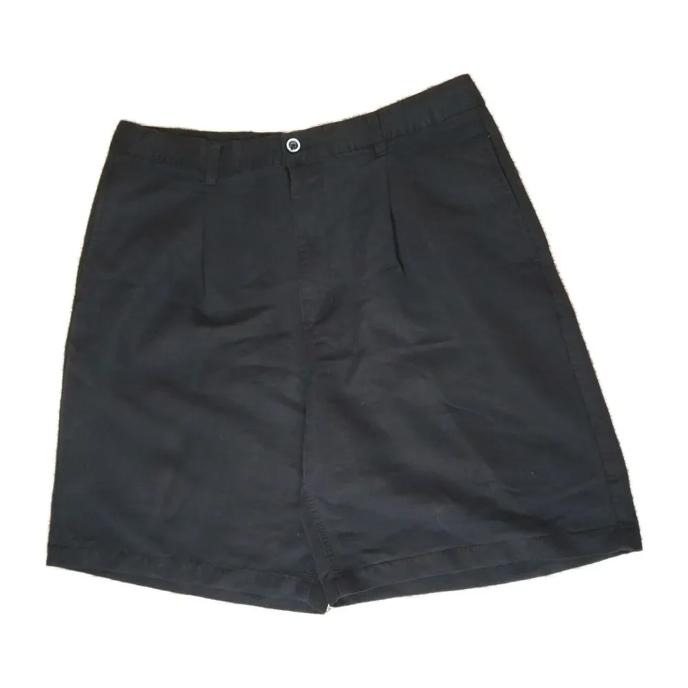​CHAPS GOLF MEN SHORTS SZ 36 BLACK PERFORMANCE STRETCH FLAT FRONT COMFORT WAIST